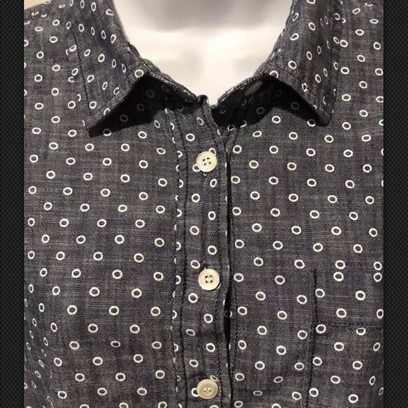 J CREW #30313 Circle Print Chambray Popover - Picture 3 of 8